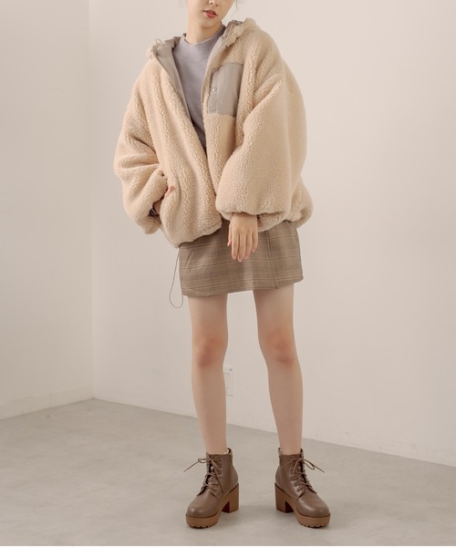 OLIVE des OLIVE（オリーブデオリーブ）の「ショコララッピングミニスカート（スカート・レディース・キャメル/ブラウン/ダークブラウン/ピンクベージュ・FREE）」の7枚目の写真