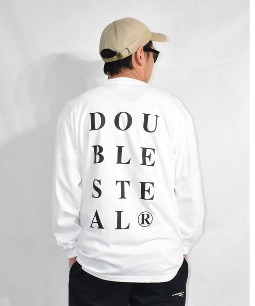 DOUBLE STEAL(ダブルスティール)の「Big Font 長袖Tシャツ(Tシャツ/カットソー・メンズ・ライトベージュ/ホワイト/ブラック・MEDIUM/LARGE/X-LARGE/XX-LARGE)」の2枚目の写真
