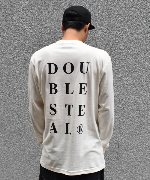 DOUBLE STEAL(ダブルスティール)の「Big Font 長袖Tシャツ(Tシャツ/カットソー・メンズ・ライトベージュ/ホワイト/ブラック・MEDIUM/LARGE/X-LARGE/XX-LARGE)」の3枚目の写真