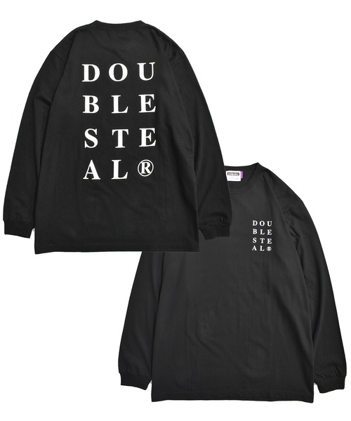 DOUBLE STEAL(ダブルスティール)の「Big Font 長袖Tシャツ(Tシャツ/カットソー・メンズ・ライトベージュ/ホワイト/ブラック・MEDIUM/LARGE/X-LARGE/XX-LARGE)」の1枚目の写真