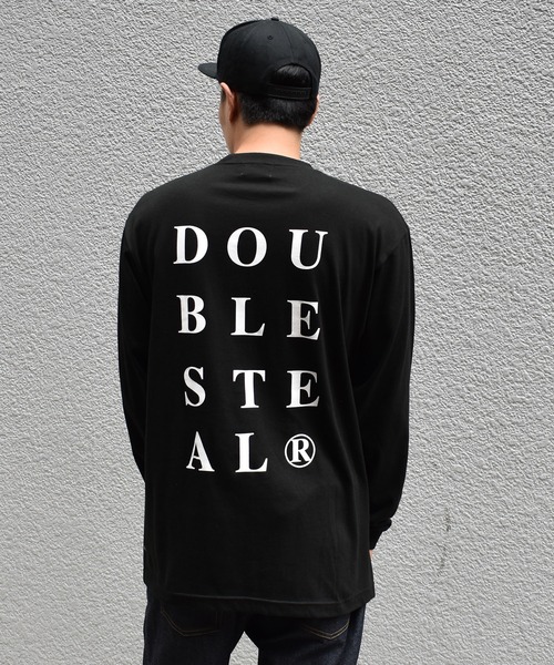 DOUBLE STEAL(ダブルスティール)の「Big Font 長袖Tシャツ(Tシャツ/カットソー・メンズ・ライトベージュ/ホワイト/ブラック・MEDIUM/LARGE/X-LARGE/XX-LARGE)」の17枚目の写真