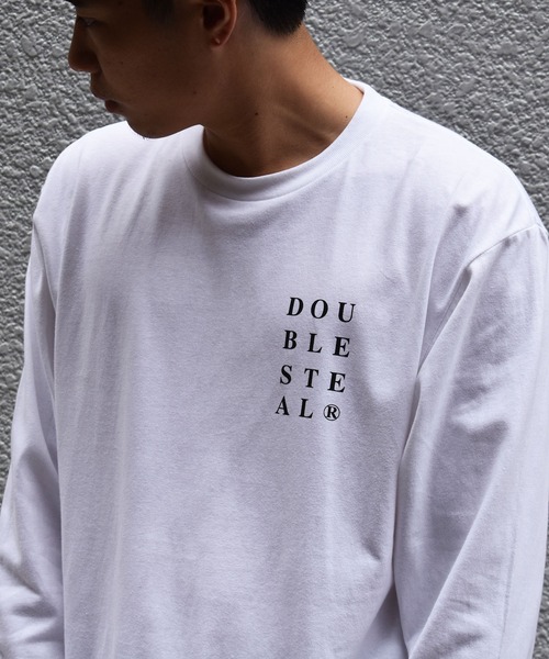 DOUBLE STEAL(ダブルスティール)の「Big Font 長袖Tシャツ(Tシャツ/カットソー・メンズ・ライトベージュ/ホワイト/ブラック・MEDIUM/LARGE/X-LARGE/XX-LARGE)」の22枚目の写真