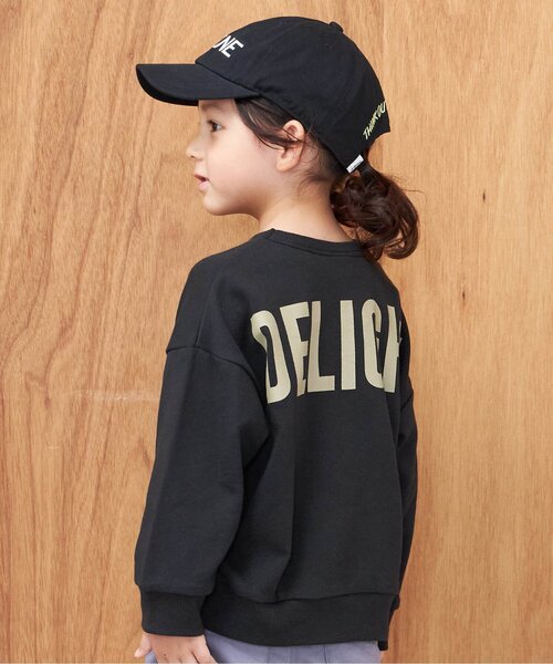 BREEZE（ブリーズ）の「WEB限定 バックプリントトレーナー（スウェット・キッズ・アイボリー/カーキ/パープル/イエロー/ライトグレー/ブラック/ブルー/ブラウン・100/110/120/140/150/130/90）」の3枚目の写真