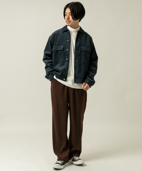ITEMS URBANRESEARCH（アイテムズ アーバンリサーチ）の「コーデュロイ オーバージャケット（カバーオール・メンズ・ブラック/ネイビー/グレー/オフホワイト・MEDIUM/LARGE）」の14枚目の写真