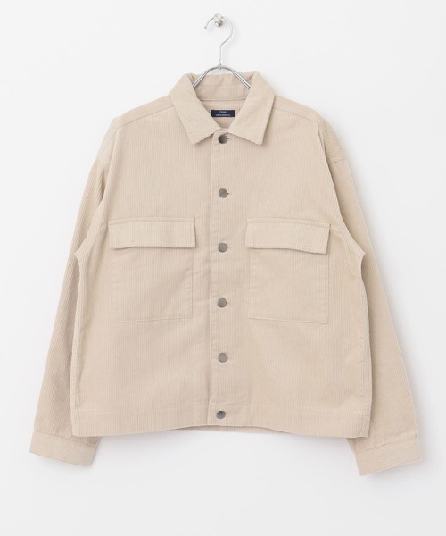 ITEMS URBANRESEARCH（アイテムズ アーバンリサーチ）の「コーデュロイ オーバージャケット（カバーオール・メンズ・ブラック/ネイビー/グレー/オフホワイト・MEDIUM/LARGE）」の13枚目の写真