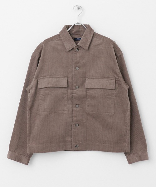 ITEMS URBANRESEARCH（アイテムズ アーバンリサーチ）の「コーデュロイ オーバージャケット（カバーオール・メンズ・ブラック/ネイビー/グレー/オフホワイト・MEDIUM/LARGE）」の11枚目の写真