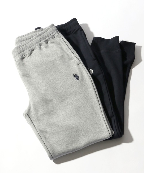 U.S. POLO ASSN.（ユーエスポロアッスン）の「U.S.POLO ASSN. ワンポイントロゴ刺繍 スウェットジョガーパンツ メンズ レディース（スウェットパンツ・メンズ・グレー/ブラック/ネイビー/チャコールグレー・L/M/LL）」の4枚目の写真