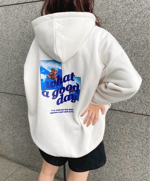 apres jour（アプレジュール）の「チュニックフードパーカー【ZOZOTOWN限定アイテム】（パーカー・レディース・アイボリー/その他/ブラック/ラベンダー/ダークブルー・フリー/X-LARGE）」の6枚目の写真