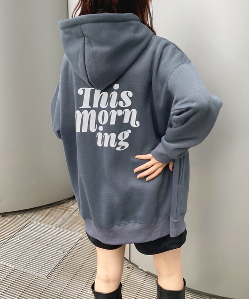 apres jour（アプレジュール）の「チュニックフードパーカー【ZOZOTOWN限定アイテム】（パーカー・レディース・アイボリー/その他/ブラック/ラベンダー/ダークブルー・フリー/X-LARGE）」の19枚目の写真