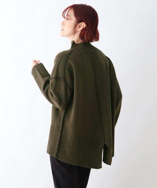 DRESKIP(ドレスキップ)の「◆バックスリットリンキングニット(ニット/セーター・レディース・ライトブルー/ブラック/ダークブラウン/ライトベージュ・02/03/04)」の3枚目の写真