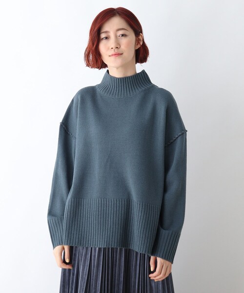 DRESKIP(ドレスキップ)の「◆バックスリットリンキングニット(ニット/セーター・レディース・ライトブルー/ブラック/ダークブラウン/ライトベージュ・02/03/04)」の1枚目の写真