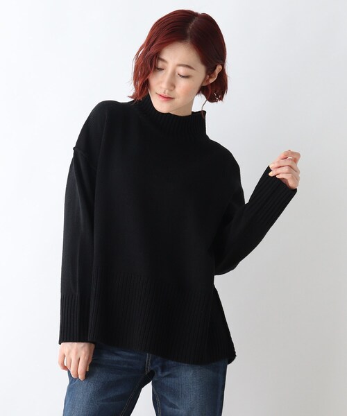 DRESKIP(ドレスキップ)の「◆バックスリットリンキングニット(ニット/セーター・レディース・ライトブルー/ブラック/ダークブラウン/ライトベージュ・02/03/04)」の2枚目の写真