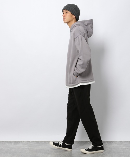 LAKOLE(ラコレ)の「裏起毛レイヤードパーカー / 239228(パーカー・メンズ・グリーン/サックスブルー/ブラウン/グレー/スモーク・LARGE/MEDIUM/X-LARGE)」の15枚目の写真