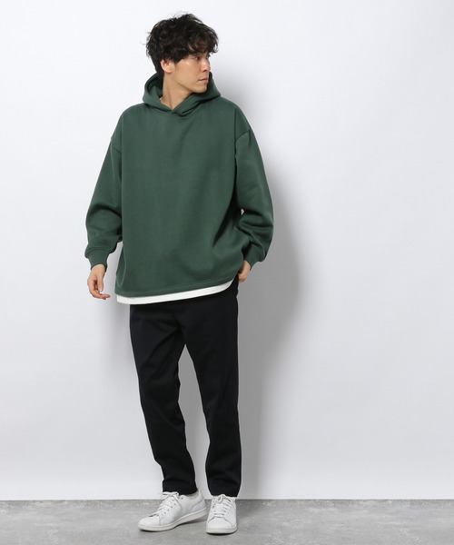 LAKOLE(ラコレ)の「裏起毛レイヤードパーカー / 239228(パーカー・メンズ・グリーン/サックスブルー/ブラウン/グレー/スモーク・LARGE/MEDIUM/X-LARGE)」の6枚目の写真