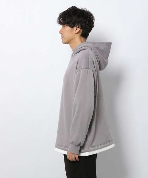 LAKOLE(ラコレ)の「裏起毛レイヤードパーカー / 239228(パーカー・メンズ・グリーン/サックスブルー/ブラウン/グレー/スモーク・LARGE/MEDIUM/X-LARGE)」の21枚目の写真