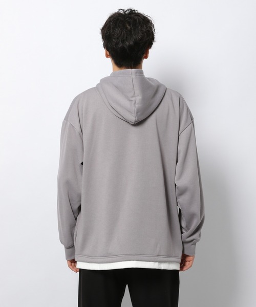 LAKOLE(ラコレ)の「裏起毛レイヤードパーカー / 239228(パーカー・メンズ・グリーン/サックスブルー/ブラウン/グレー/スモーク・LARGE/MEDIUM/X-LARGE)」の13枚目の写真