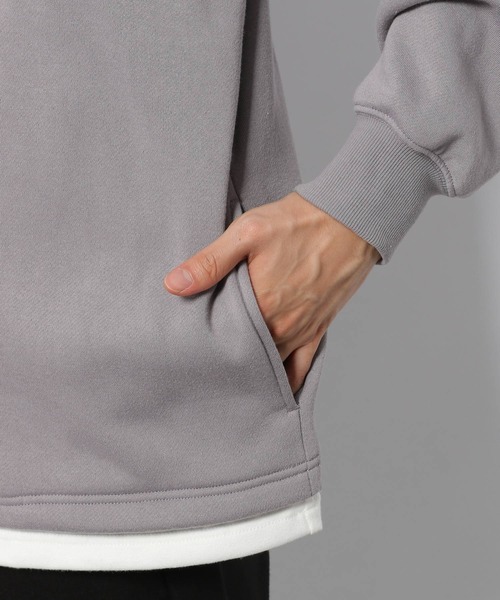 LAKOLE(ラコレ)の「裏起毛レイヤードパーカー / 239228(パーカー・メンズ・グリーン/サックスブルー/ブラウン/グレー/スモーク・LARGE/MEDIUM/X-LARGE)」の7枚目の写真