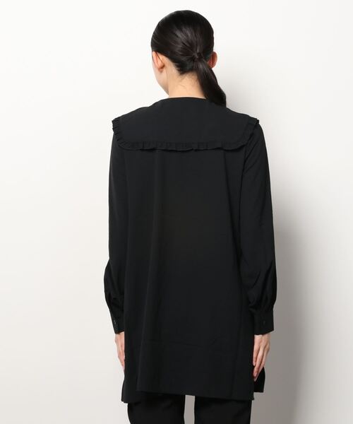 Shelly island(シェリーアイランド)の「フリル襟チュニックブラウス(シャツ/ブラウス・レディース・ホワイト/ブラック・M)」の21枚目の写真