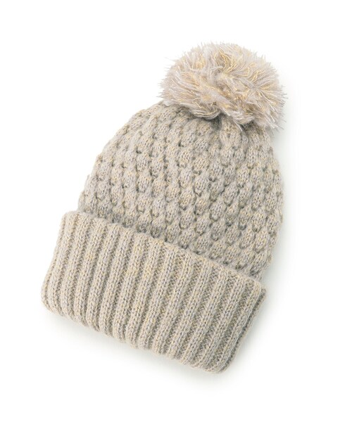 DRESKIP（ドレスキップ）の「◆マフラーになる 2wayラメニット帽（ニットキャップ/ビーニー・レディース・グレー/グレー系その他/ブラック/イエロー/ネイビー・00）」の10枚目の写真