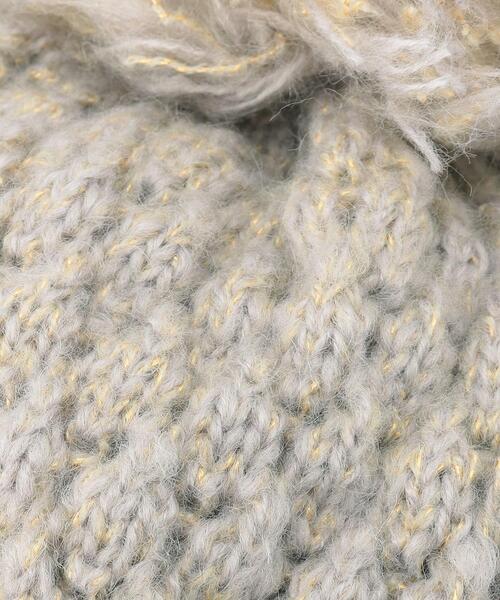 DRESKIP（ドレスキップ）の「◆マフラーになる 2wayラメニット帽（ニットキャップ/ビーニー・レディース・グレー/グレー系その他/ブラック/イエロー/ネイビー・00）」の9枚目の写真