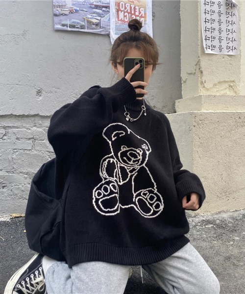 ニット セーター A'GEM/9 × .kom「LETTER FROM MOON/レターフロム ムーン」Capital V Layered Sweat LETTER FROM MOON ニット セーター A'GEM/9 × .kom「LETTER MOON