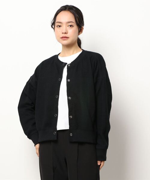 Samansa Mos2（サマンサ モスモス）の「起毛リブカーディガン（カーディガン/ボレロ・レディース・キナリ/ブラック/ベージュ・ﾌﾘ-）」の6枚目の写真