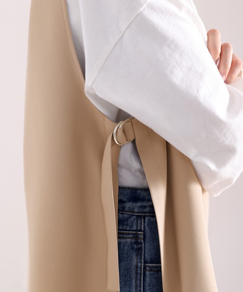 classicalelf(クラシカルエルフ)の「スタイリッシュの新顔。サイドベルトオーバージレベスト(ベスト・レディース・ブラック/モカ/ベージュ系その他・SMALL/MEDIUM/LARGE/X-LARGE)」の10枚目の写真