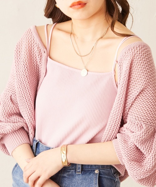 Chico（チコ）の「パット付きバッククロスキャミソール（キャミソール・レディース・ブラック/グレー/ピンク/アイボリー・FREE）」の4枚目の写真