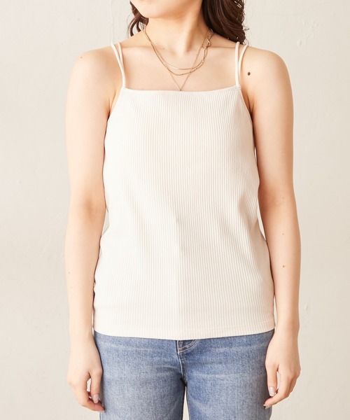 Chico（チコ）の「パット付きバッククロスキャミソール（キャミソール・レディース・ブラック/グレー/ピンク/アイボリー・FREE）」の7枚目の写真