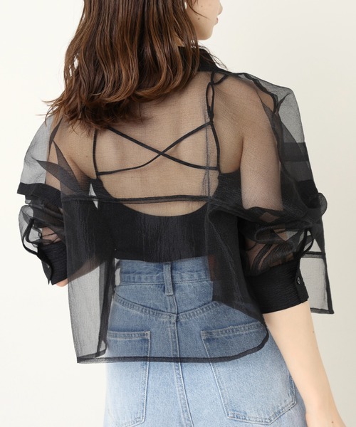 Chico（チコ）の「パット付きバッククロスキャミソール（キャミソール・レディース・ブラック/グレー/ピンク/アイボリー・FREE）」の13枚目の写真