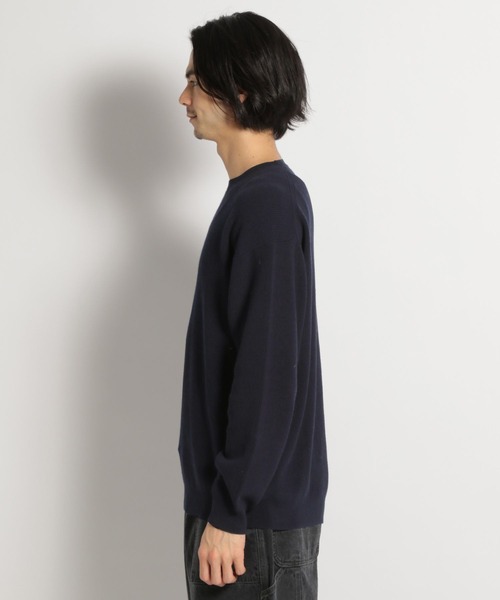 niko and...（ニコアンド）の「ベーシック畦編みニットプルオーバー（ニット/セーター・メンズ・ネイビー/オフホワイト・SMALL/MEDIUM/LARGE）」の10枚目の写真