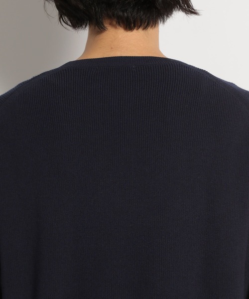 niko and...（ニコアンド）の「ベーシック畦編みニットプルオーバー（ニット/セーター・メンズ・ネイビー/オフホワイト・SMALL/MEDIUM/LARGE）」の16枚目の写真