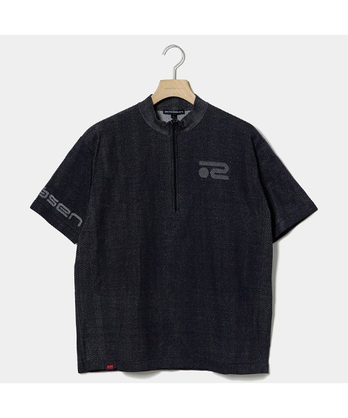 【Rosasen/GOLF】極細ニット半袖シャツ