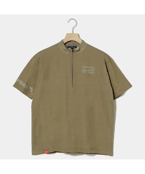 【Rosasen/GOLF】極細ニット半袖シャツ