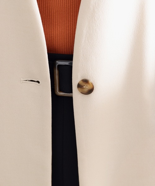 classicalelf（クラシカルエルフ）の「知的さを+1。大人こなれ感叶う定番ロングジレ（ベスト・レディース・ブラック/ベージュ/アイボリー・SMALL/MEDIUM/LARGE/X-LARGE）」の19枚目の写真