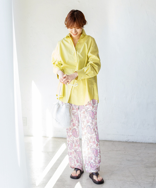 IENA（イエナ）の「シリコンワッシャーコットンシャツ◆（シャツ/ブラウス・レディース・イエロー/パープル/ピンク・38/36）」の18枚目の写真