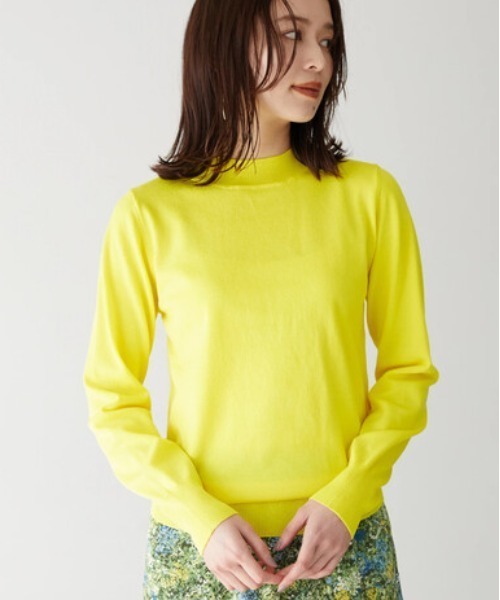 Green　Parks（グリーンパークス）の「カラーニットプルオーバー＊（ニット/セーター・レディース・イエロー/グリーン/ブルー・FREE）」の3枚目の写真