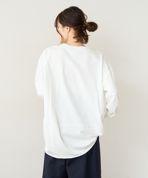 PUAL CE CIN（ピュアルセシン）の「SORONA　コクーンBIGプルオーバー（Tシャツ/カットソー・レディース・オフホワイト/ベージュ/サックスブルー/チャコールグレー・FREE）」の17枚目の写真