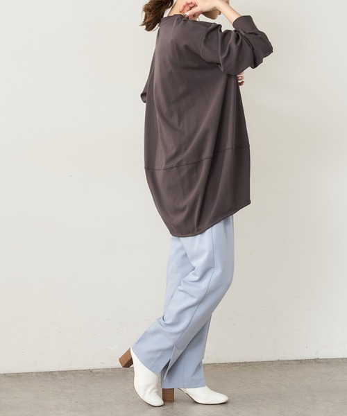 PUAL CE CIN（ピュアルセシン）の「SORONA　コクーンBIGプルオーバー（Tシャツ/カットソー・レディース・オフホワイト/ベージュ/サックスブルー/チャコールグレー・FREE）」の12枚目の写真