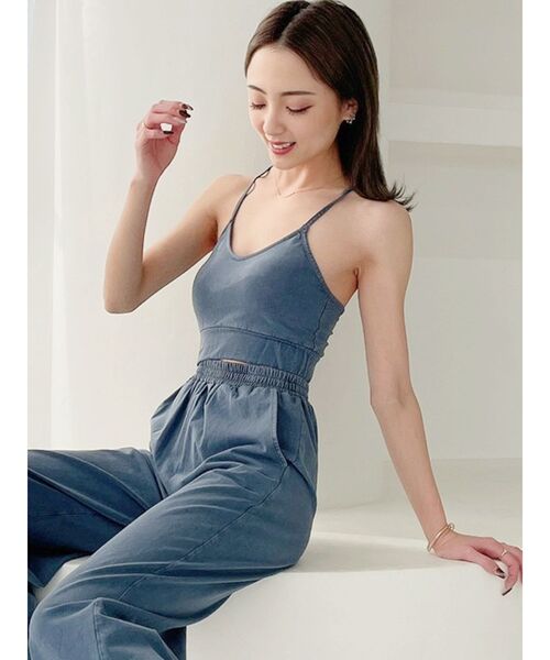 GYDA（ジェイダ）の「【セットアップ着用可】PROCESSINGクロスビスチェ（キャミソール・レディース・チャコールグレー/ベージュ/ネイビー・FREE）」の13枚目の写真