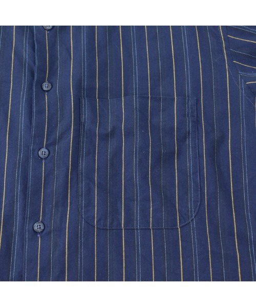 BURBERRY(バーバリー)の「【ヴィンテージ古着】90's Burberry/バーバリー ストライプ柄 ロングスリーブシャツ USA製(シャツ/ブラウス・メンズ・ネイビー・MEDIUM)」の5枚目の写真