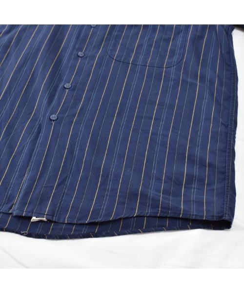 BURBERRY(バーバリー)の「【ヴィンテージ古着】90's Burberry/バーバリー ストライプ柄 ロングスリーブシャツ USA製(シャツ/ブラウス・メンズ・ネイビー・MEDIUM)」の7枚目の写真