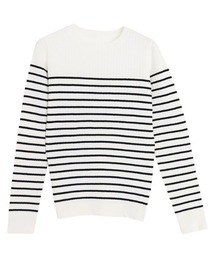 Pierrot（ピエロ）の「シルクタッチウォッシャブルリブニット クルーネック（ニット/セーター・レディース）」