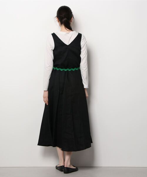 ottod'Ame（オットダム）の「ottod'Ame/オットダム/ONEPIECE LINEN（ワンピース・レディース・ホワイト/ベージュ/ブラック・40）」の4枚目の写真