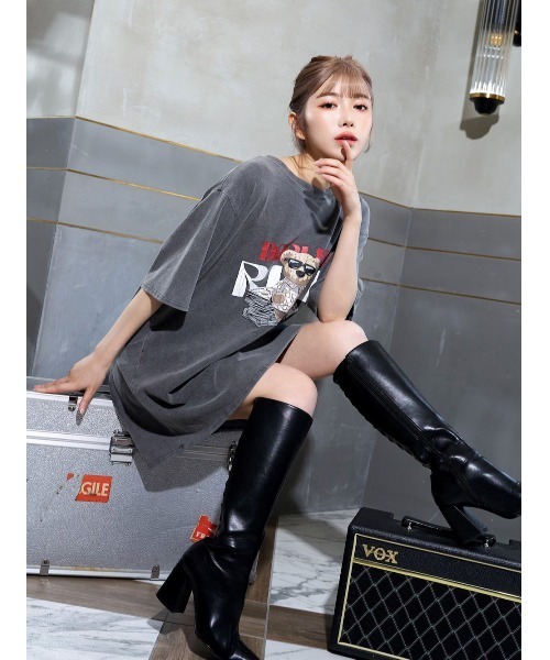 Darich（ダーリッチ）の「DベアヴィンテージTシャツ（Tシャツ/カットソー・レディース・ホワイト/グレー/チャコールグレー・FREE）」の11枚目の写真