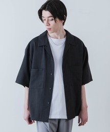 WEGO/リネンライク半袖オープンカラーシャツ