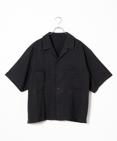 WEGO(ウィゴー)の「WEGO/リネンライク半袖オープンカラーシャツ(シャツ/ブラウス・メンズ・スミクロ/アイボリー・LARGE/MEDIUM)」の12枚目の写真