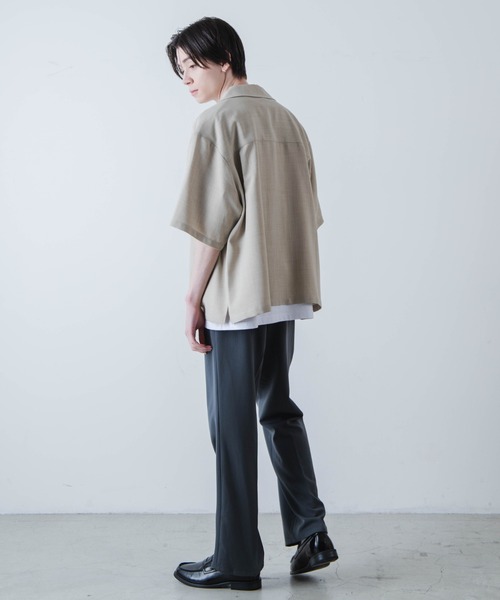 WEGO(ウィゴー)の「WEGO/リネンライク半袖オープンカラーシャツ(シャツ/ブラウス・メンズ・スミクロ/アイボリー・LARGE/MEDIUM)」の14枚目の写真