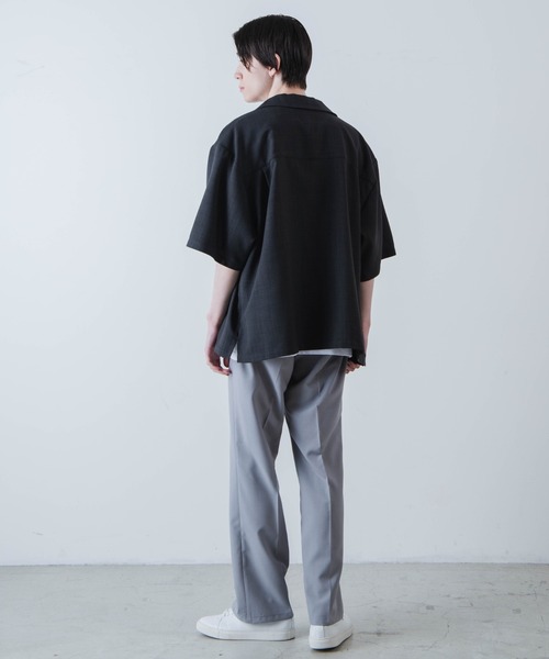WEGO(ウィゴー)の「WEGO/リネンライク半袖オープンカラーシャツ(シャツ/ブラウス・メンズ・スミクロ/アイボリー・LARGE/MEDIUM)」の20枚目の写真