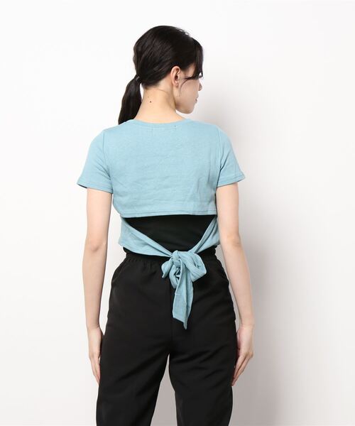 Dita（ディータ）の「ビッグリボンバックデザイントップス（Tシャツ/カットソー・レディース・ブラック/グレイッシュブルー/アイボリー・L/M）」の6枚目の写真